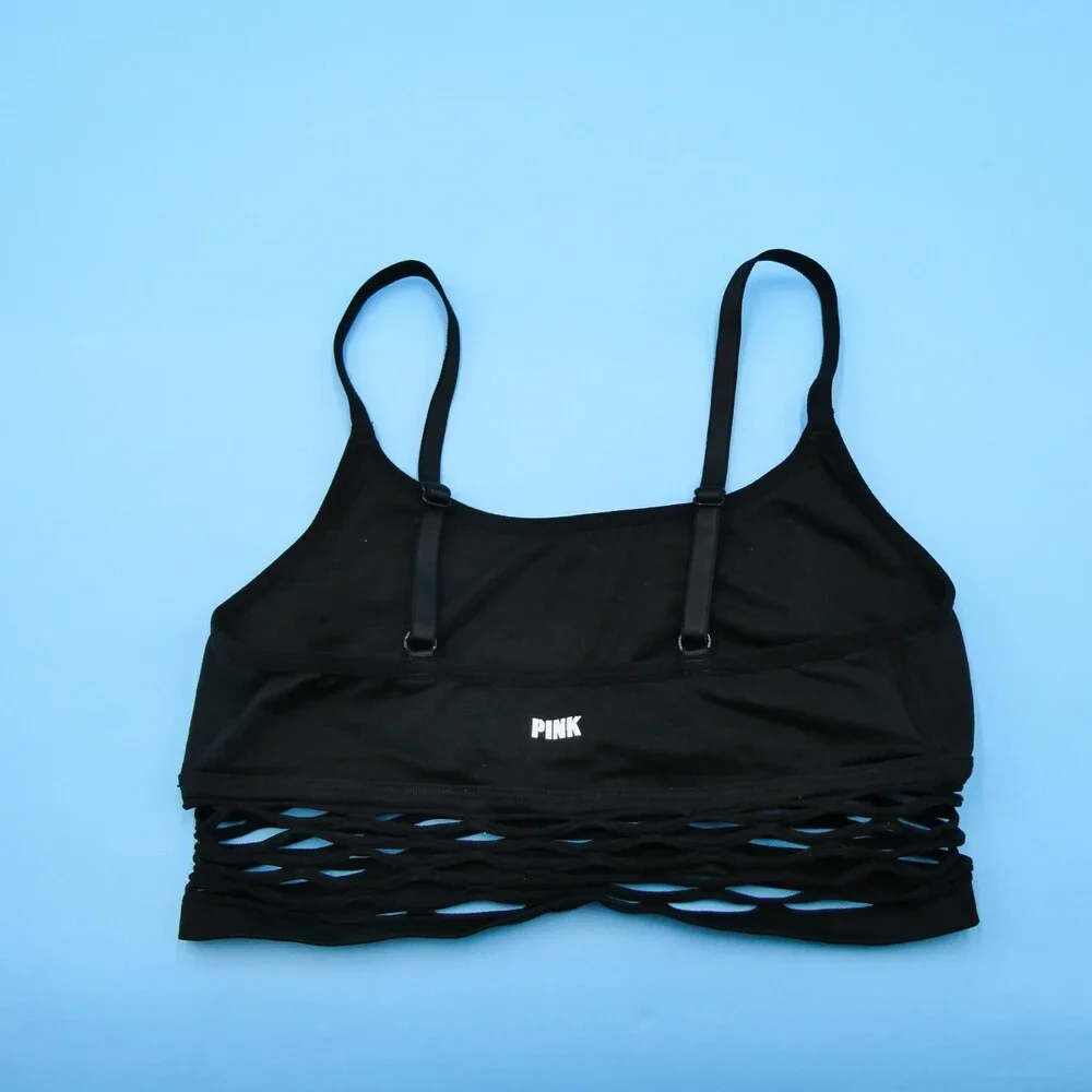 Victorias Secret Bra Small Black Cool & Comfy Pullover Unlined Wireless Lingerie - Picture 5 of 8